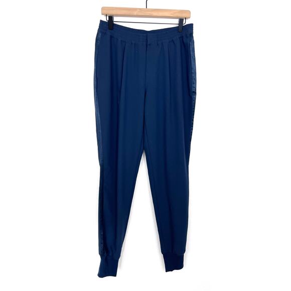 Harvé Benard Navy Jogger Pants Size 8 Elastic Waist Side Pockets - Picture 1 of 6
